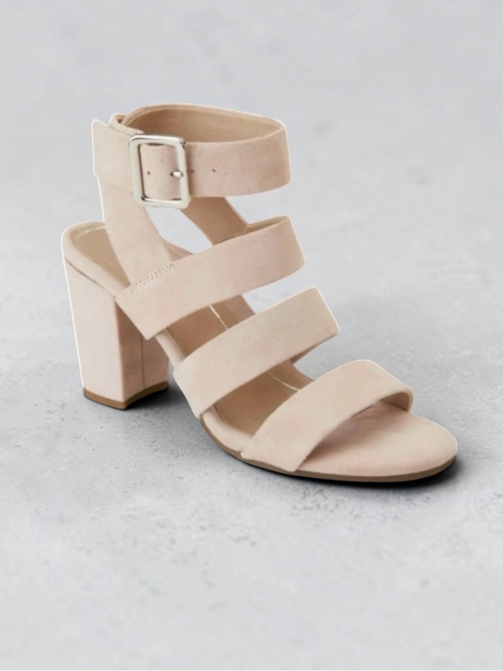 VIONIC Perk Blaire Strappy Suede Heels Size 11 BLUSH